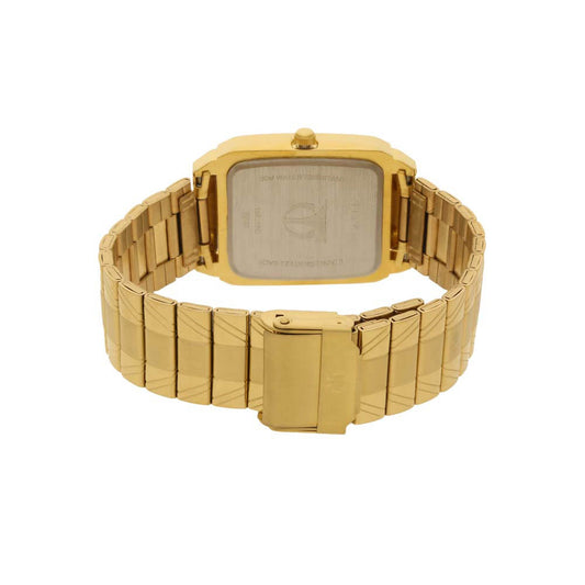 Titan Quartz Analog with Day and Date Champagne Dial Stainless Steel Strap Watch for Men