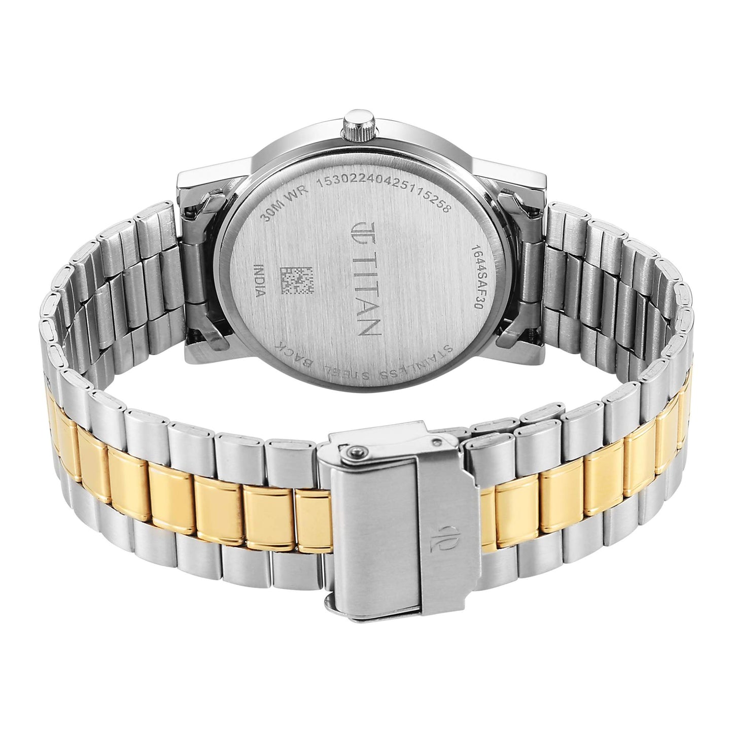 Titan Karishma Silver Dial Dual Color Stainless Steel Strap Analog Watch For Men