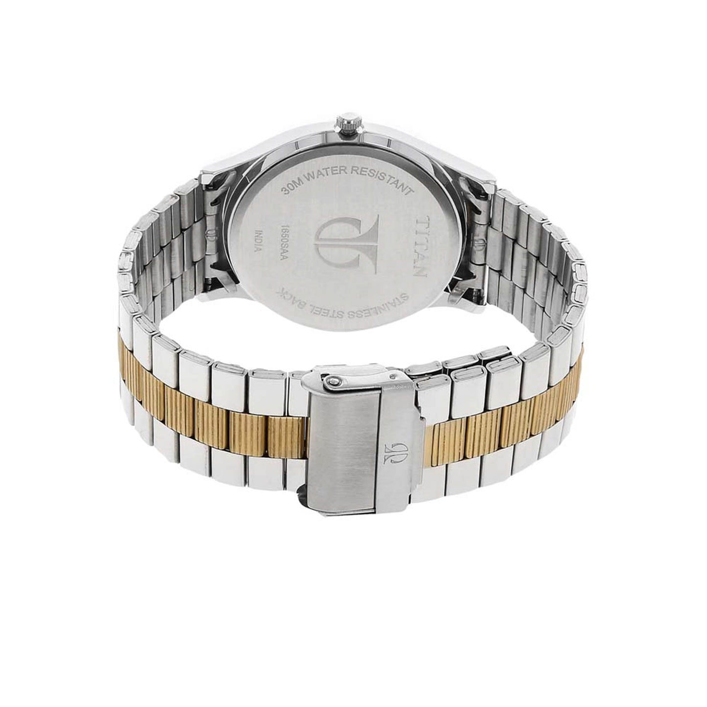 Titan White Dial Alog Watch for Men (1650BM01)