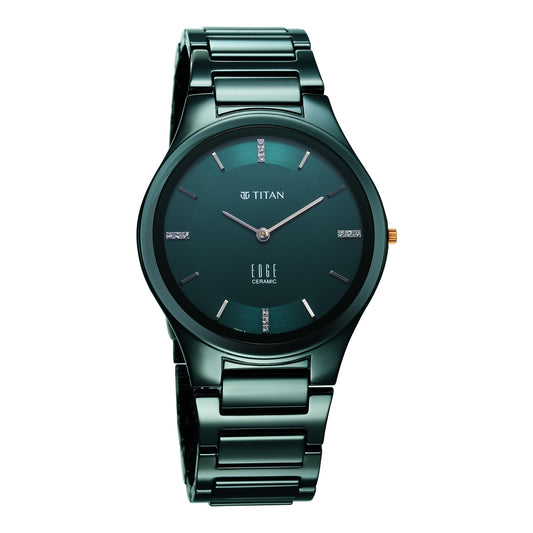 Titan Edge Case Material Ceramic ShapeRound Men Watch (1696QC09)