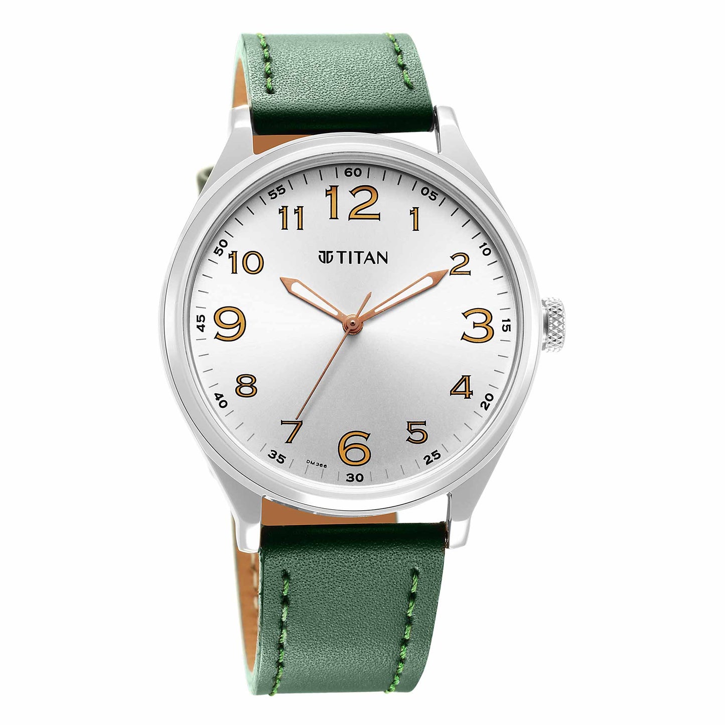 Urban Silver White Dial Leather Strap Watch (1802SL20)