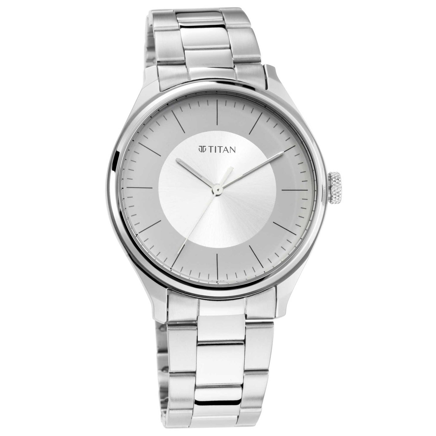 Workwear Watch with Beige Dial & Metal Strap (1802SM03)