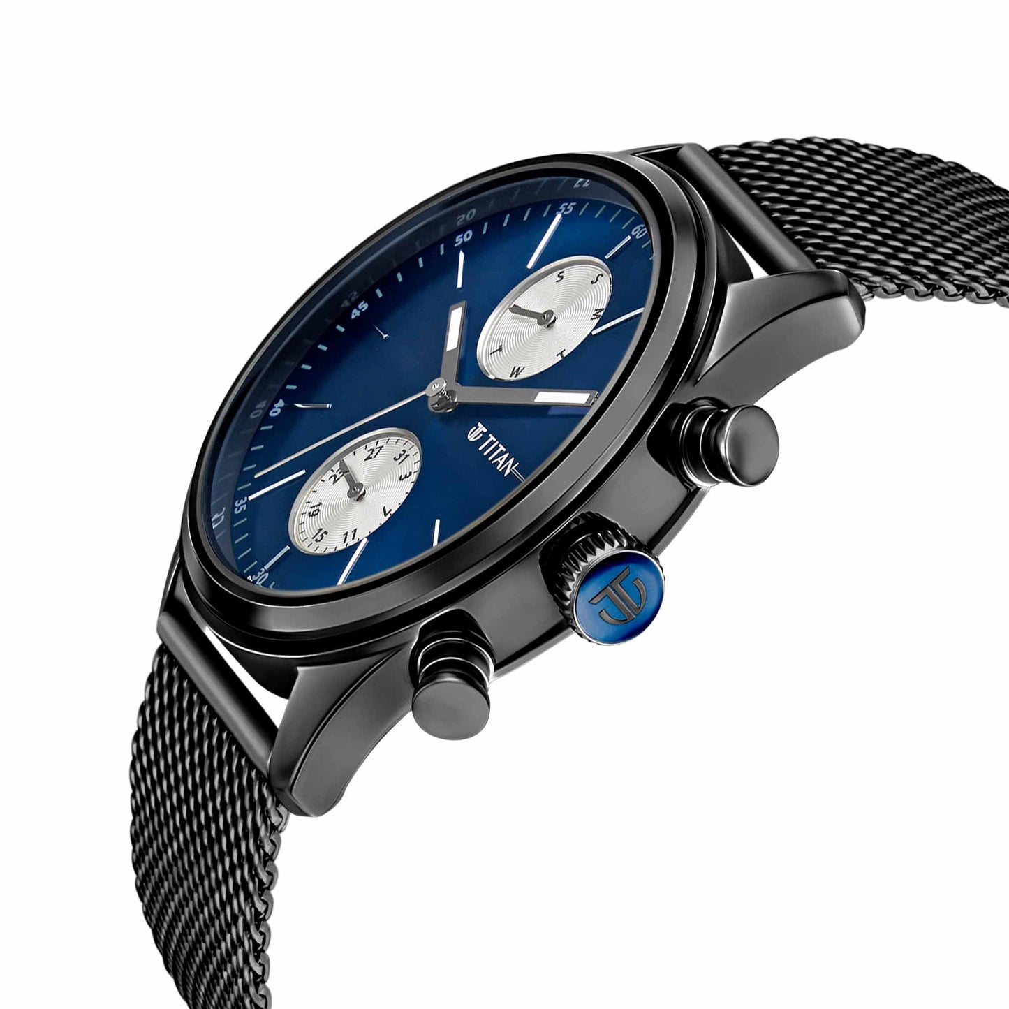 Elmnt Midnight Blue Dial Stainless Steel Strap Watch (1805NM03)