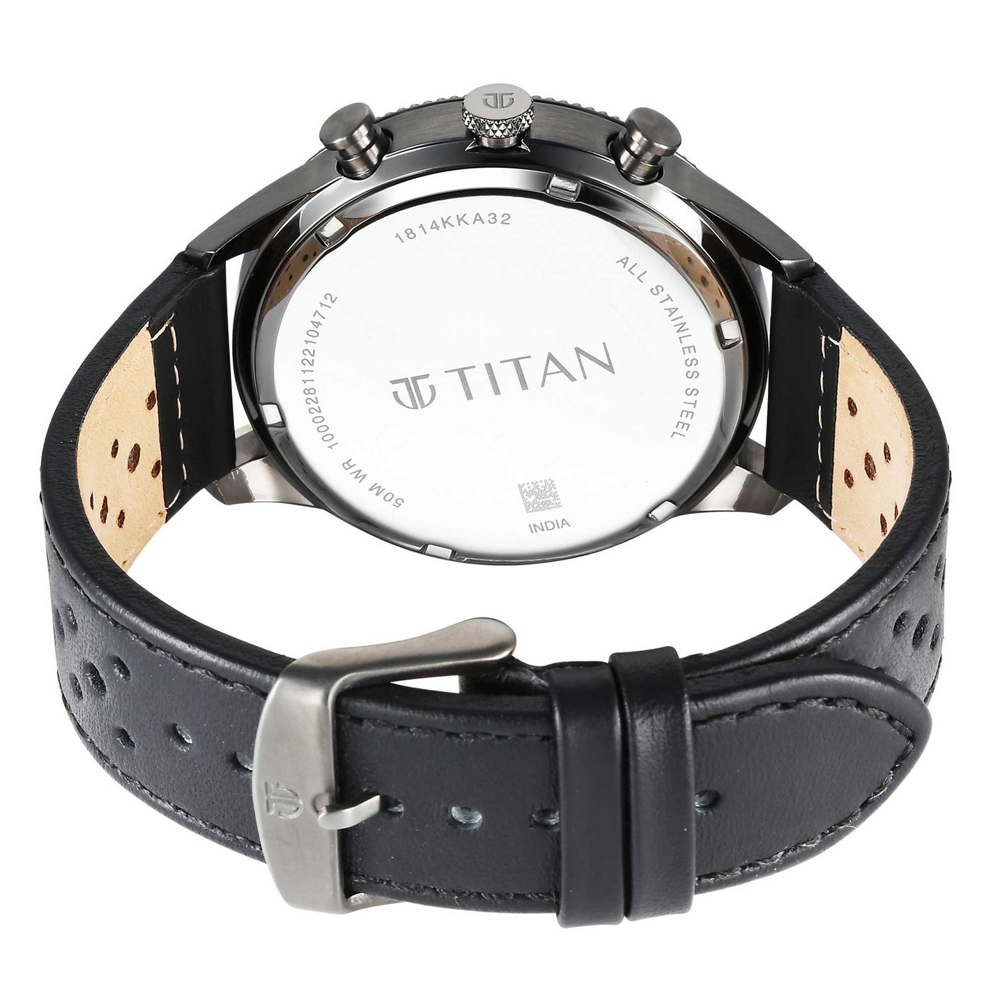 Titan Quartz Analog Green Dial Leather Strap Watch for Men