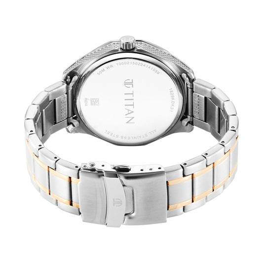 Titan Regalia Opulent Quartz Analog with Date Green Dial With Two Toned Stainless Steel Strap Watch For Men