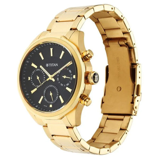 Titan Regalia Opulent Silver Dial Quartz Multifunction Stainless Steel Strap watch for Men 1829YM01