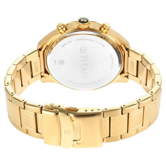 Titan Regalia Opulent Silver Dial Quartz Multifunction Stainless Steel Strap watch for Men 1829YM01