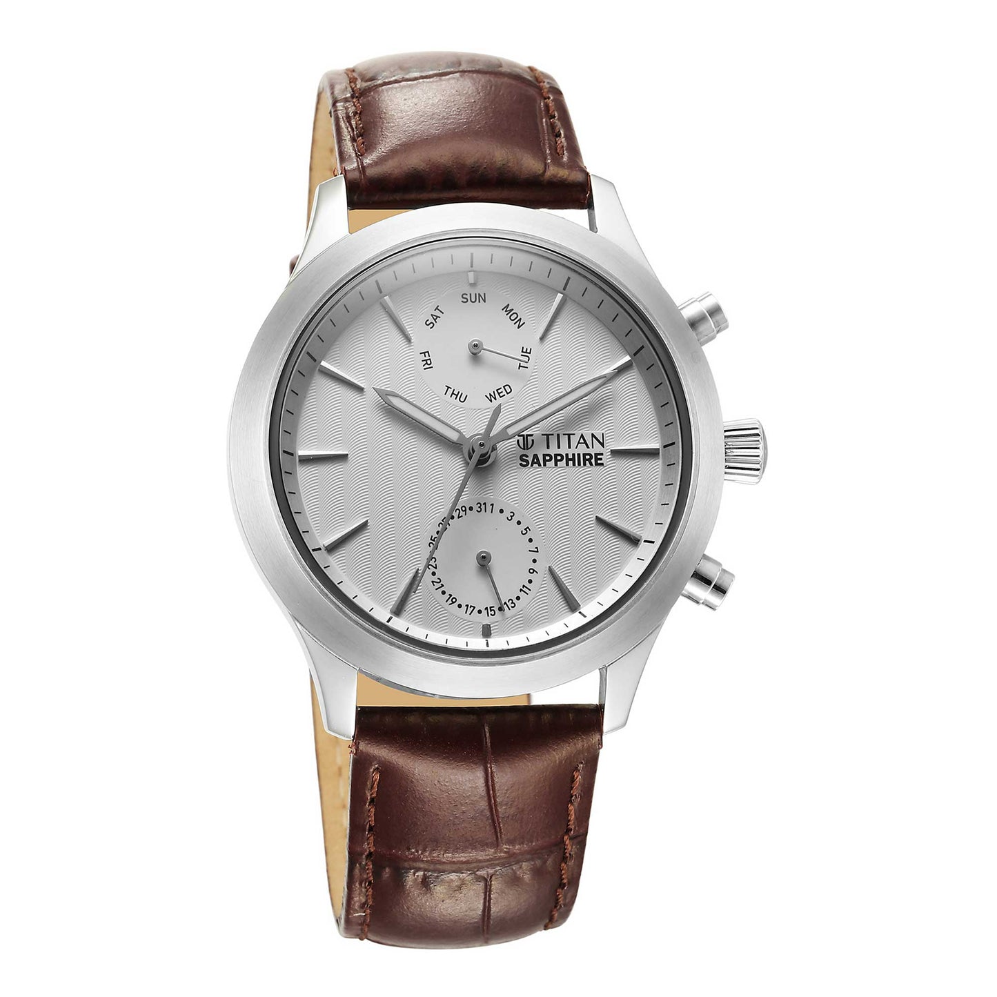 Titan Sapphire Multifunction Case Material Stainless Steel ShapeRound Men Watch (1874SL03)