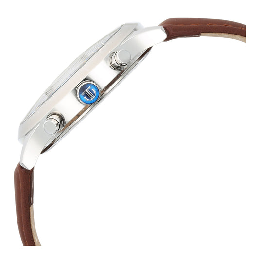 Titan Sapphire Quartz Multifunction Blue Dial Leather Strap Watch for Men