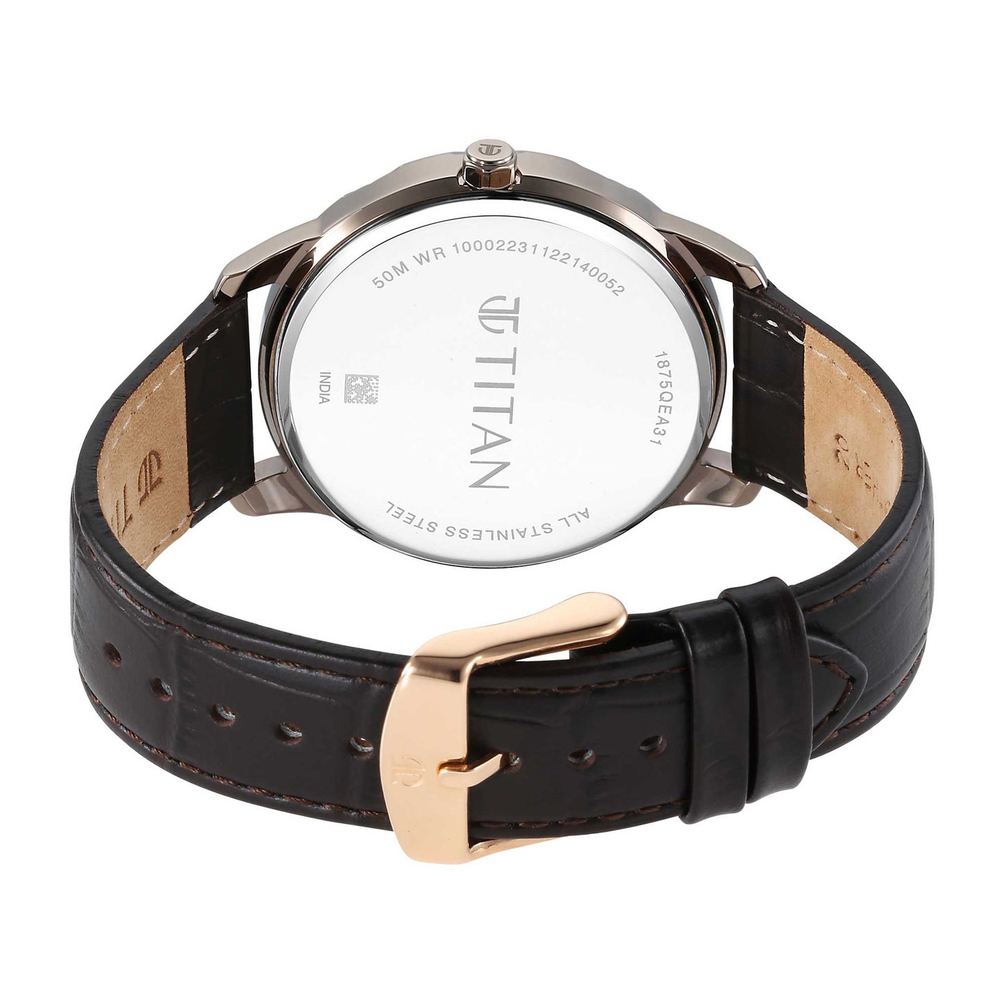 Titan Regalia Opulent White Dial Watch for Men (1875QL01)