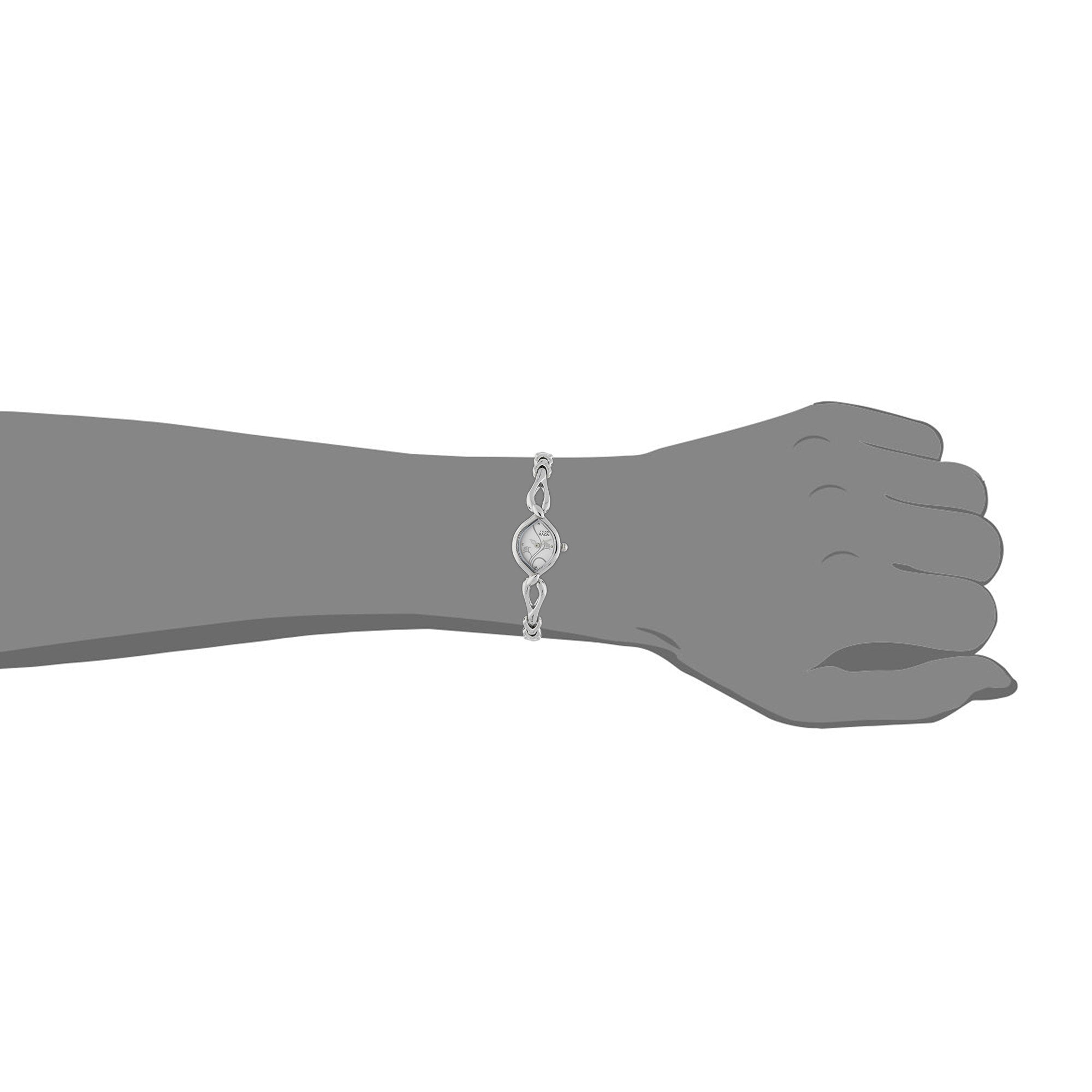 Titan Silver Dial Alog Watch for Women (2455SM01)