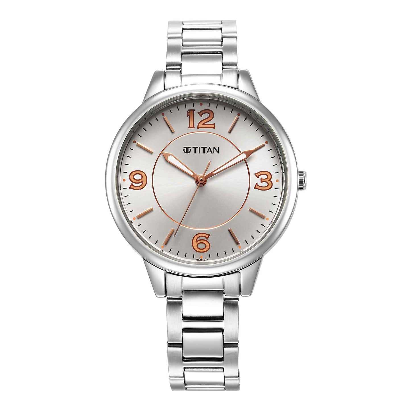 Urban Silver White Dial Metal Strap Watch (2617SM07)