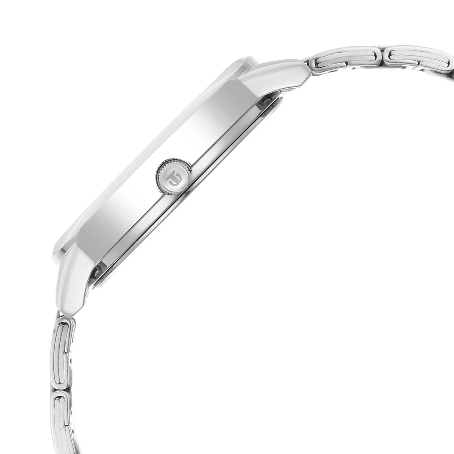 Urban Silver White Dial Metal Strap Watch (2617SM07)