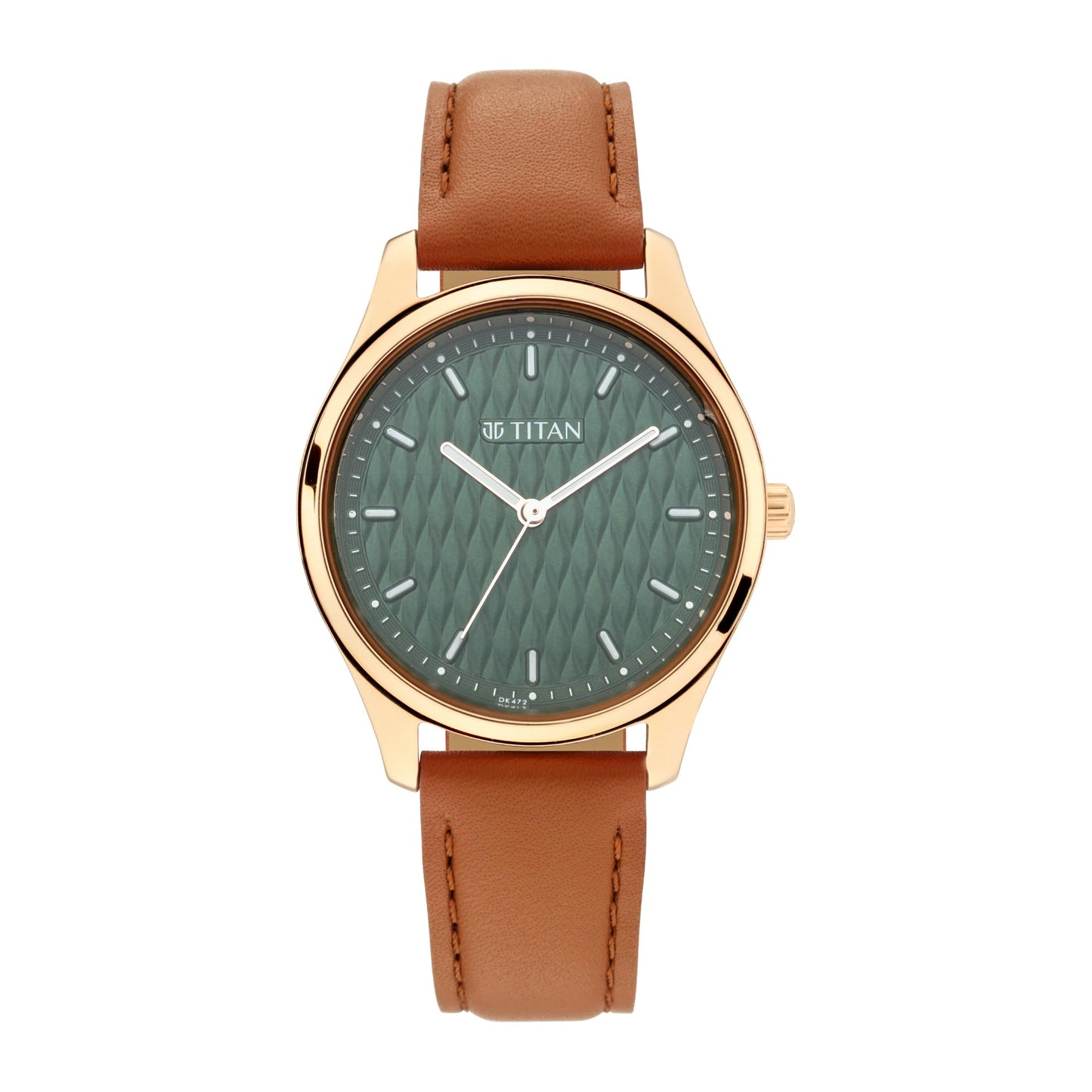 Workwear Watch with Green Dial & Leather Strap (2639WL01)