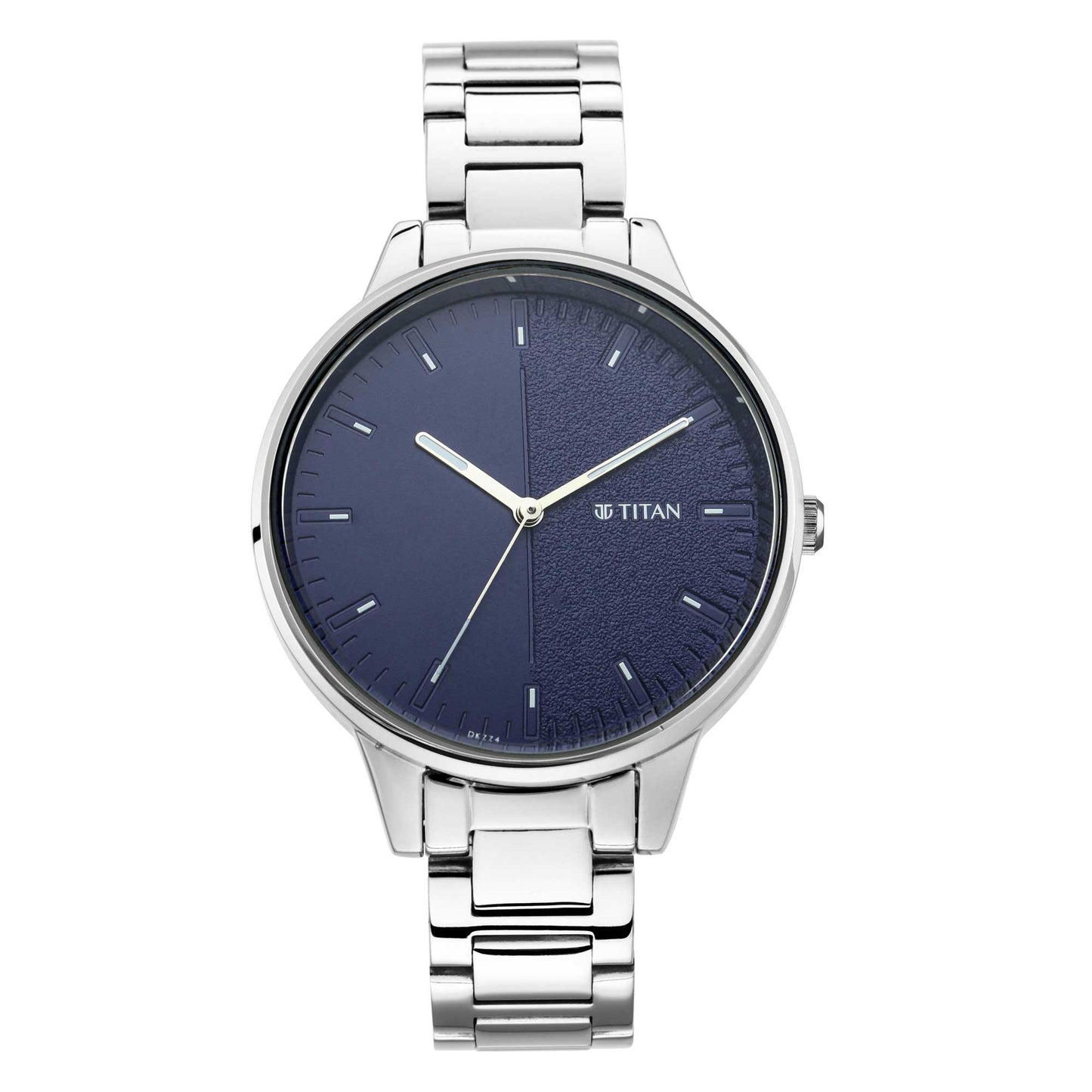 Workwear Watch with Blue Dial Metal Strap (2648SM01)