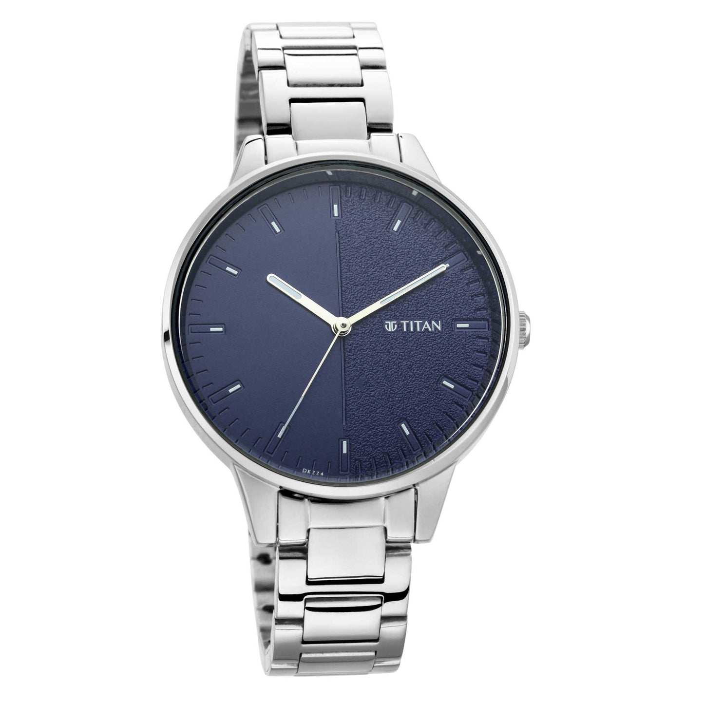 Workwear Watch with Blue Dial Metal Strap (2648SM01)