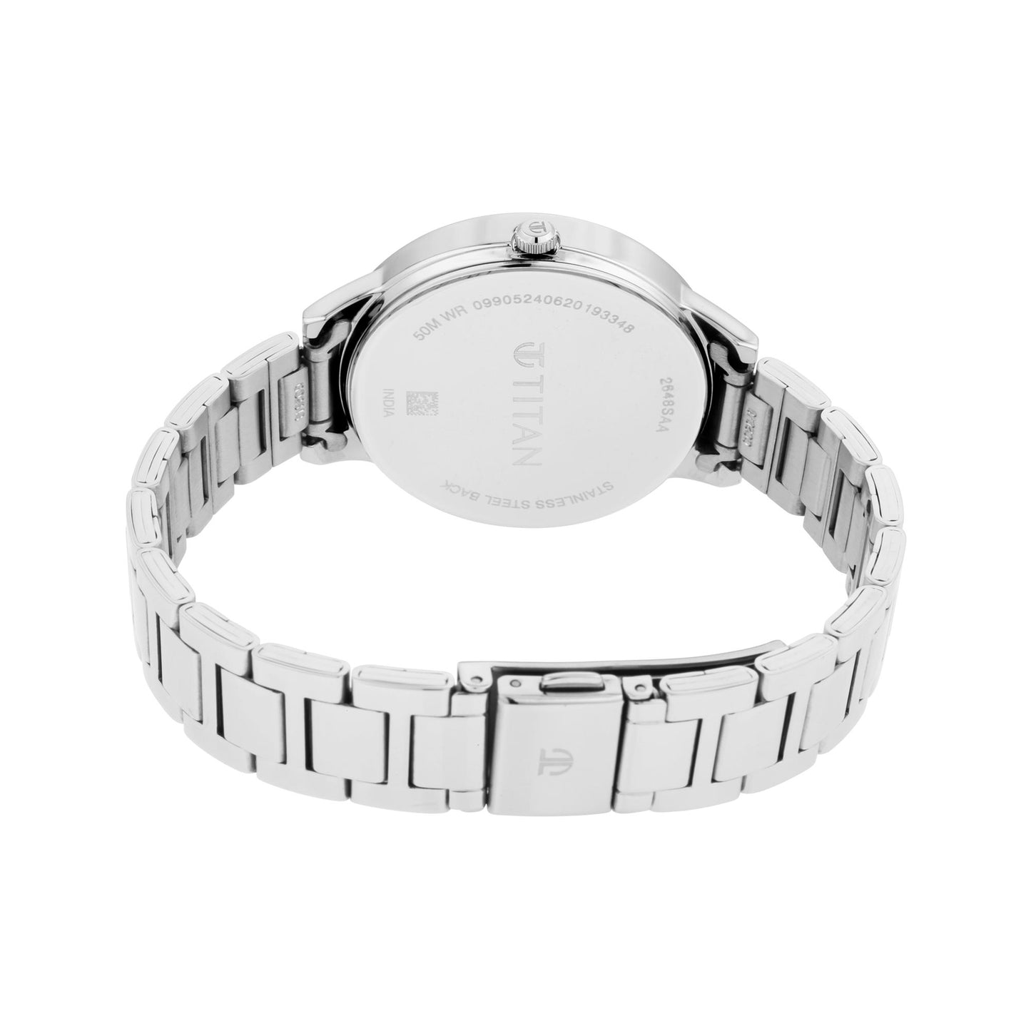 Workwear Watch with Blue Dial Metal Strap (2648SM01)
