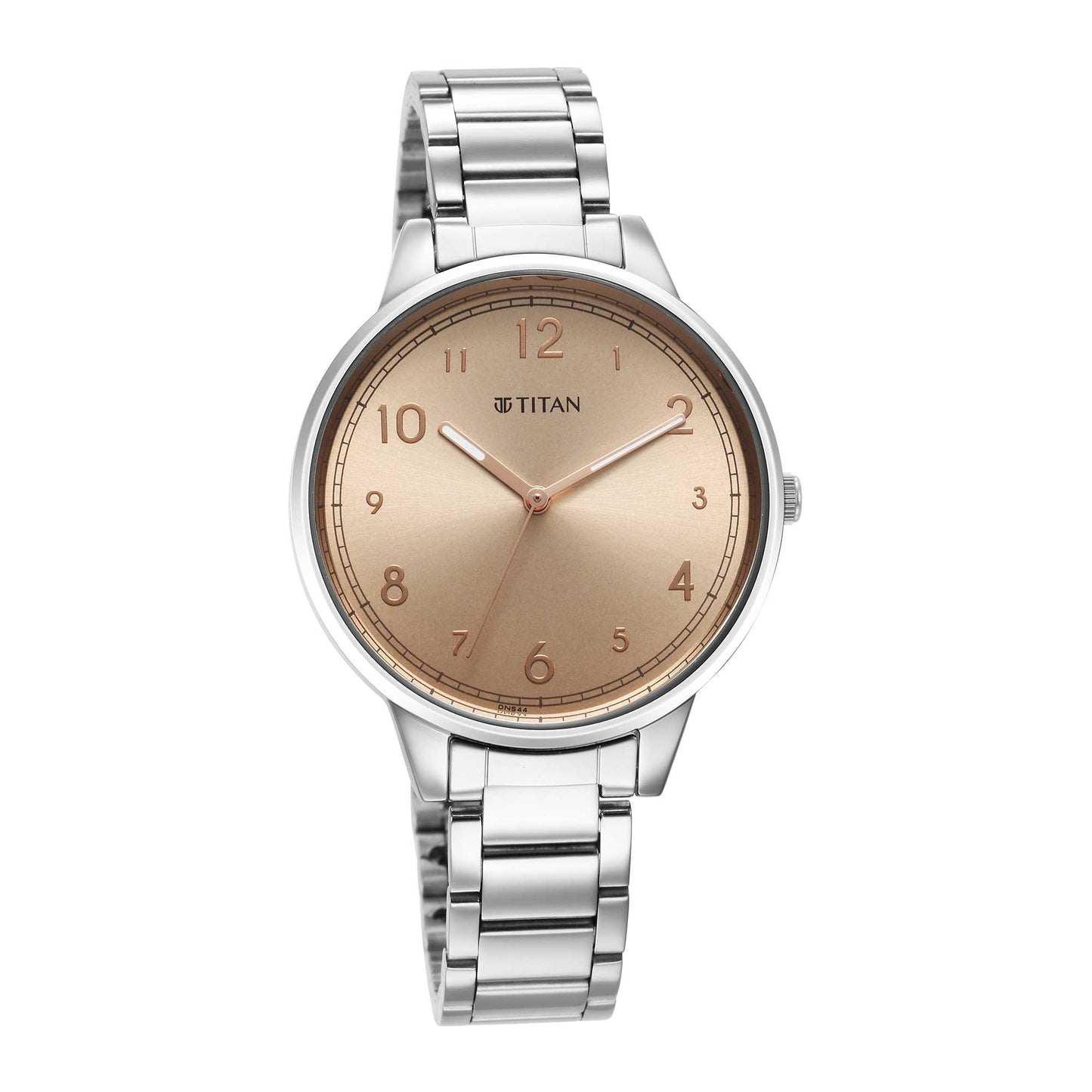 Titan Quartz Alog Rose Gold Dial Watch for Women (2648SM08)