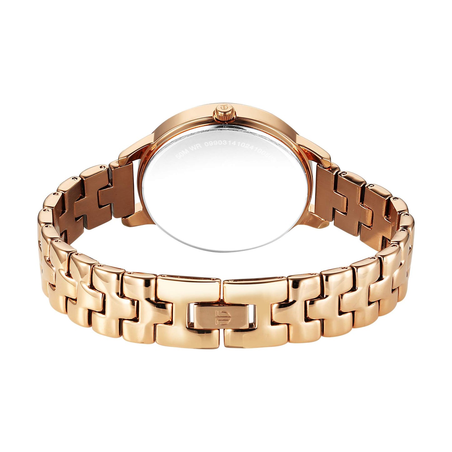 Titan Razzle Dazzle Quartz Analog Rose Gold Dial Stainless Steel Strap Watch For Women