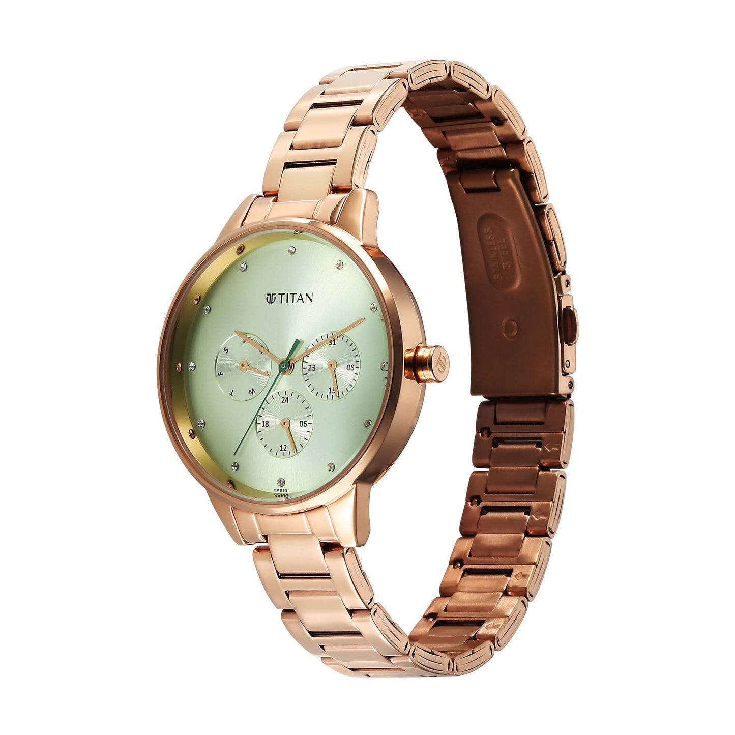 Titan Titan Razzle Dazzle Phase 1 Case Material Stainless Steel ShapeRound Women Watch (2648WM09)