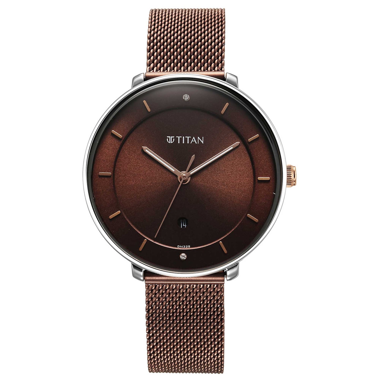 Noir Brown Dial Metal Strap Watch (2651KM02)