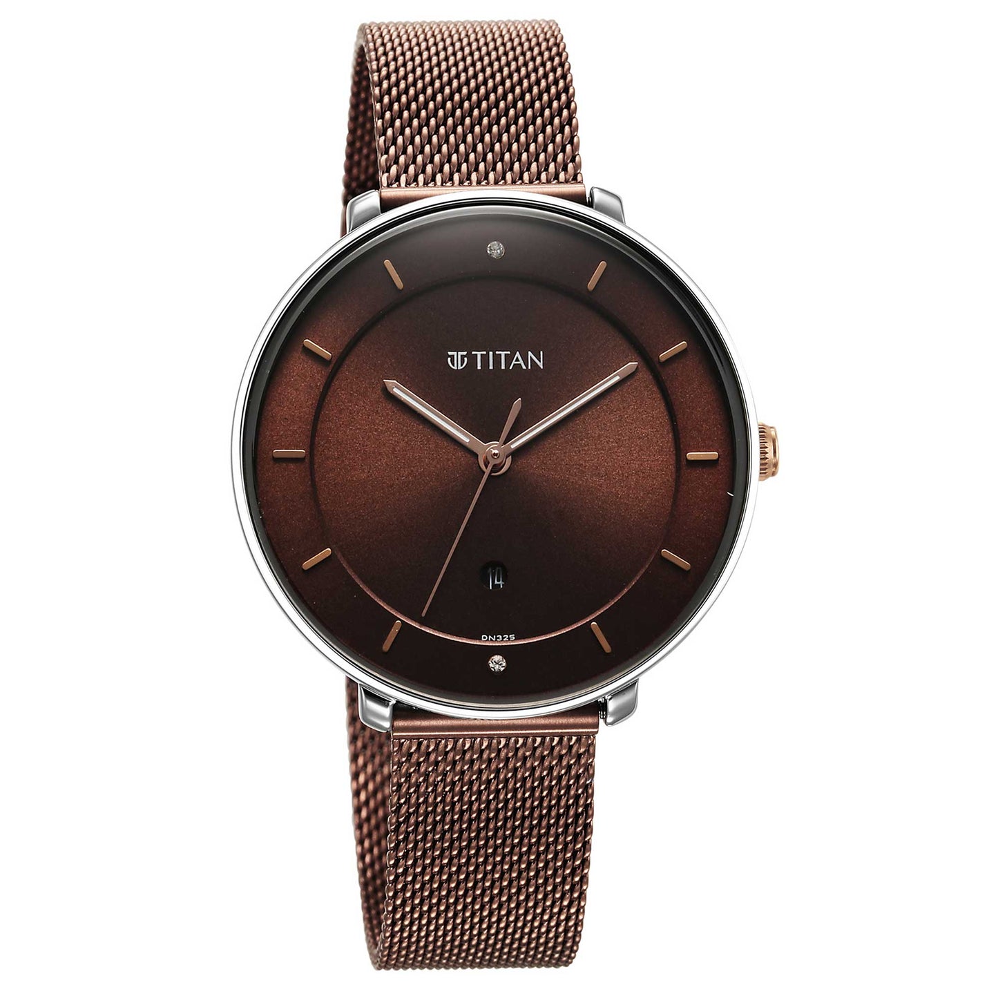 Noir Brown Dial Metal Strap Watch (2651KM02)