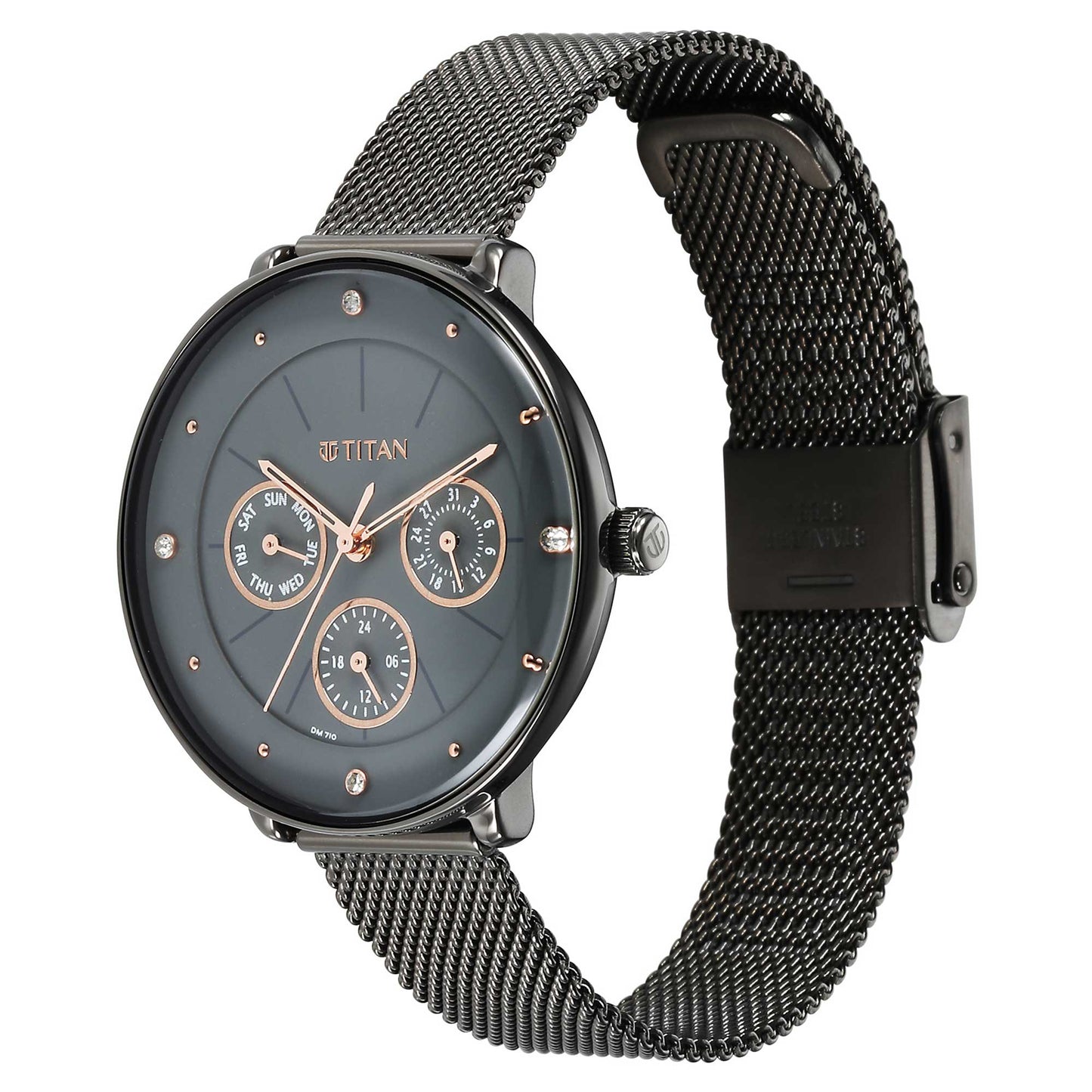 Neo Grey Dial Stainless Steel Strap Watch for Women (2651QM01)