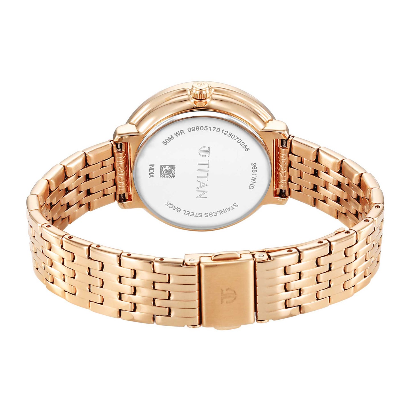 Titan Marhaba Blue Dial Alog Stainless Steel Strap watch for Women (2651WM08)