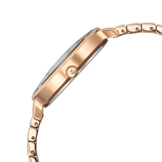 Titan Secluded Quartz Analog Blue Dial Metal Strap Watch For Women