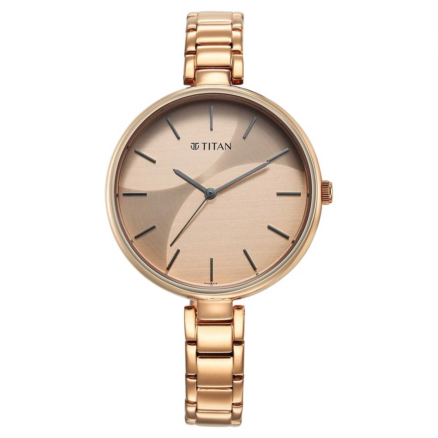 Titan Purple Stackables Quartz Alog Two Toned Dial Stainless Steel Strap Watch for Women