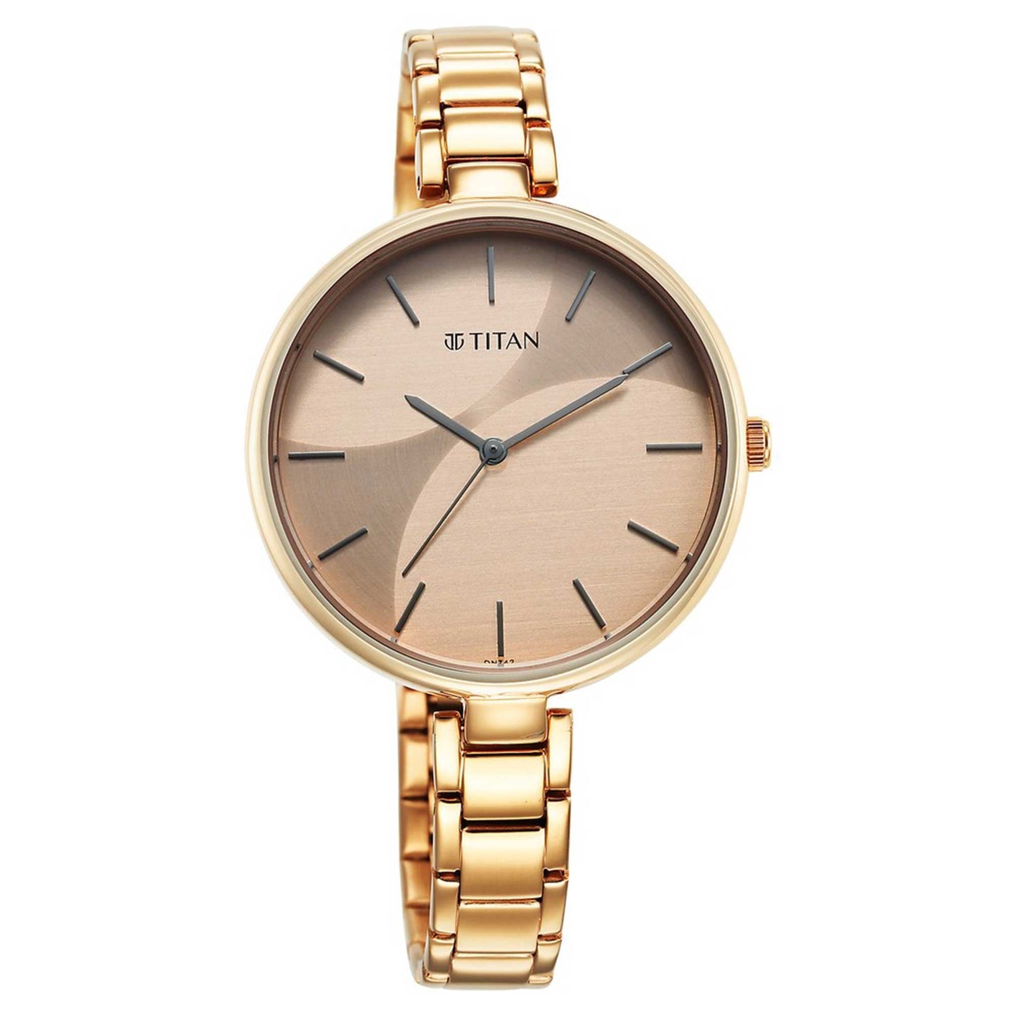 Titan Purple Stackables Quartz Alog Two Toned Dial Stainless Steel Strap Watch for Women