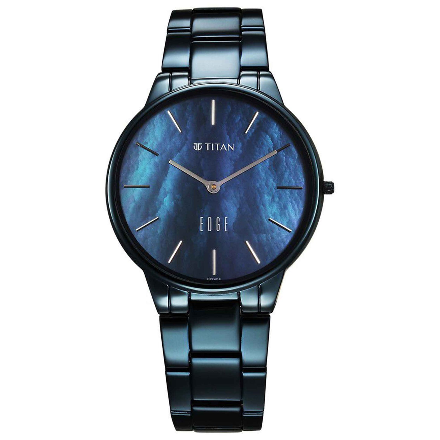Titan Edge Metal Women Allure Quartz Alog Rich Mother Of Pearl Dial Stainless Steel Strap Watch For Women (2734QM02)