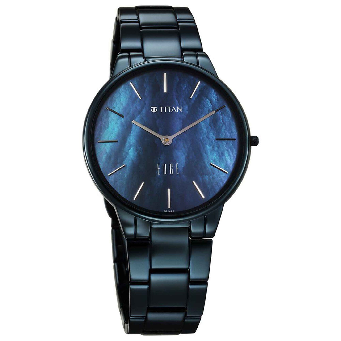 Titan Edge Metal Women Allure Quartz Alog Rich Mother Of Pearl Dial Stainless Steel Strap Watch For Women (2734QM02)