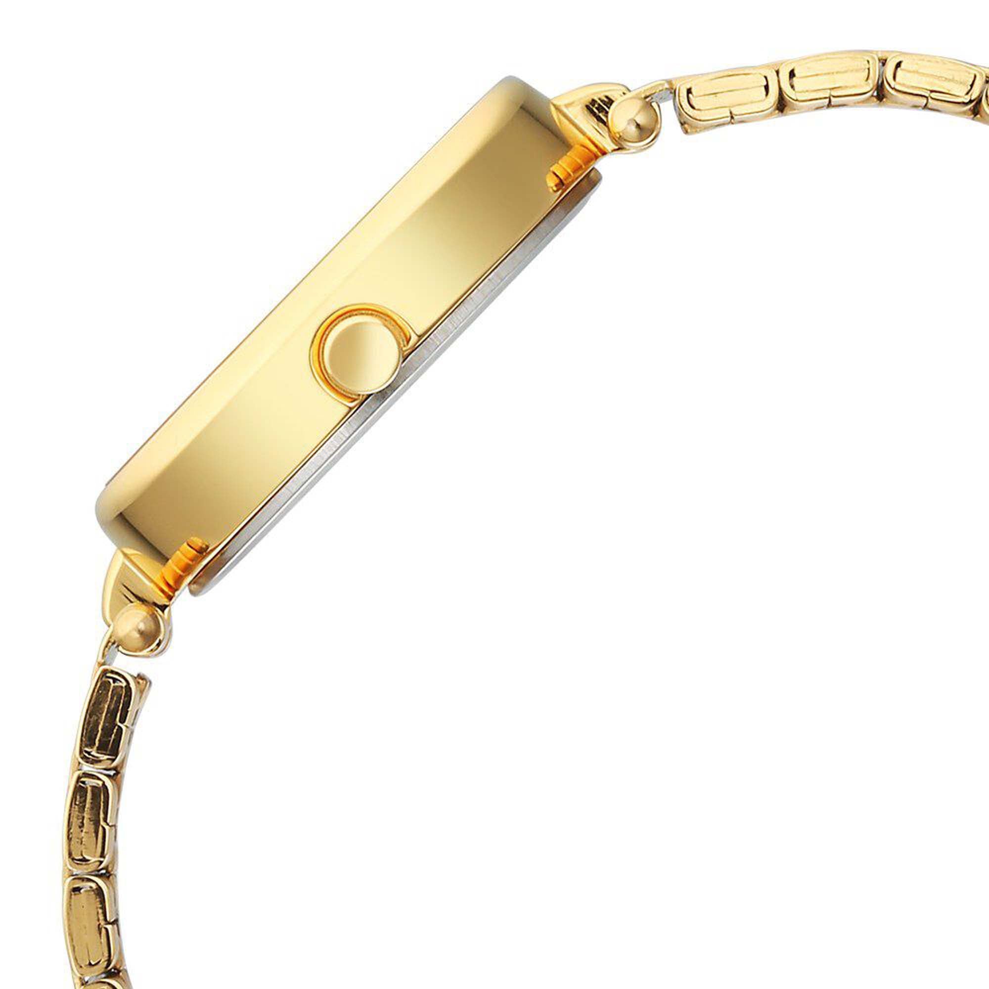 Titan Karishma Quartz Analog Silver Dial Golden Stainless Steel Strap Watch For Women