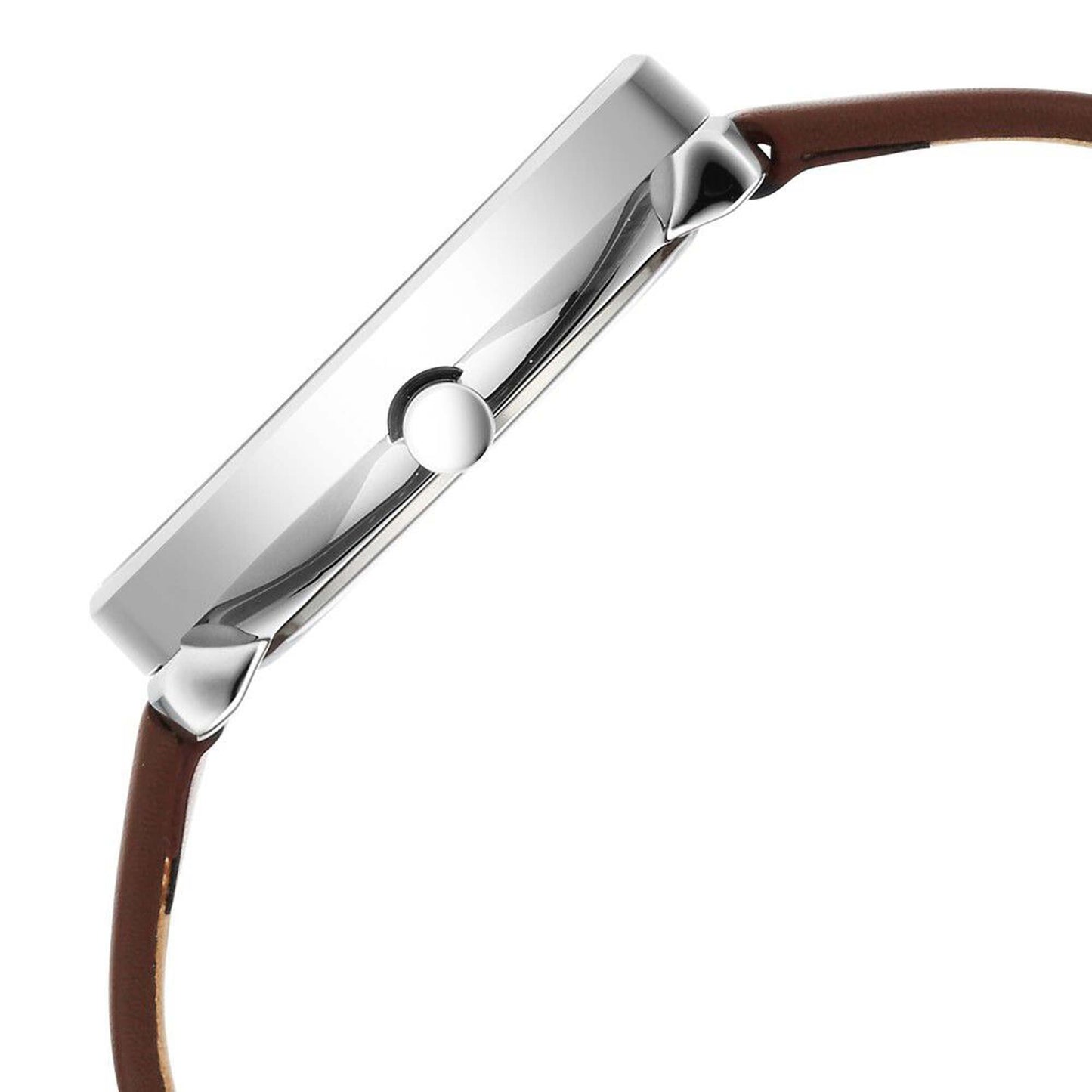 Titan Neo Alog with Day and Date Mother Of Pearl Dial Brown Color Leather Strap Watch For Women (2763SL01)