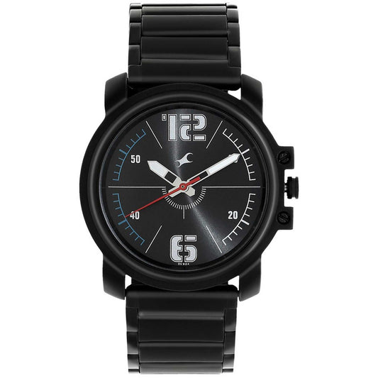 ساعة Fasttrack Hitlist كوارتز انالوج بمينا فضي وبسوار ستانلس ستيل للرجال