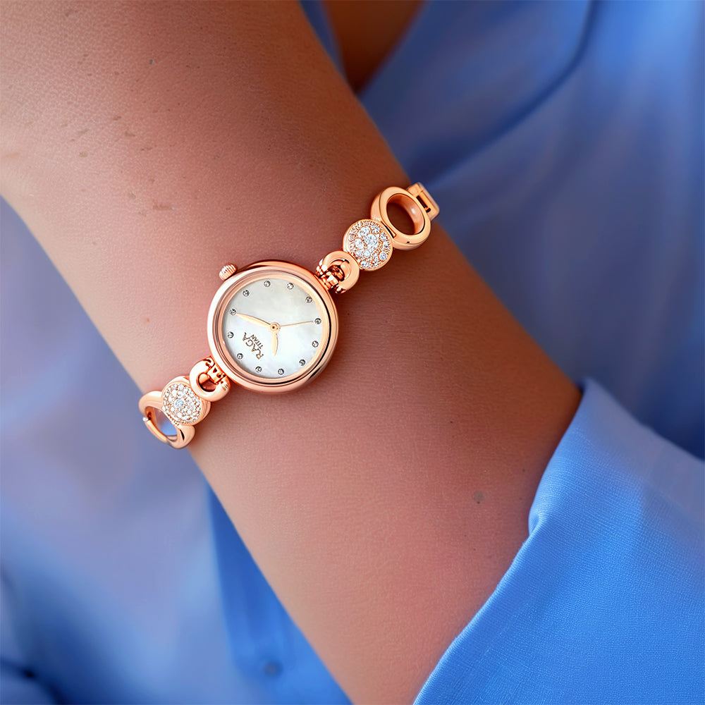 Titan Raga Mother of Pearl Dial Women Watch With Metal Strap