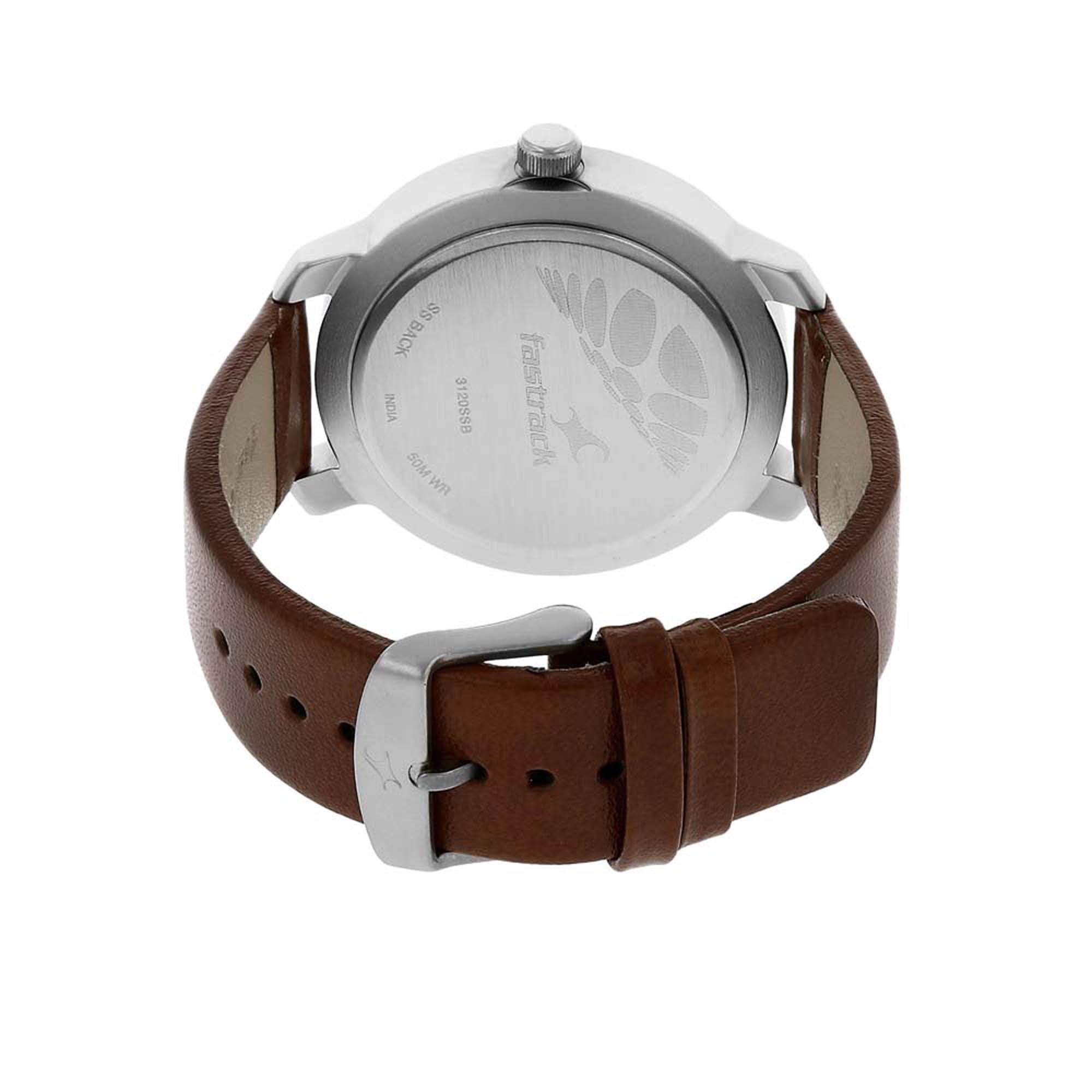 Fastrack White Dial Alog Watch for Men (3120SL01)
