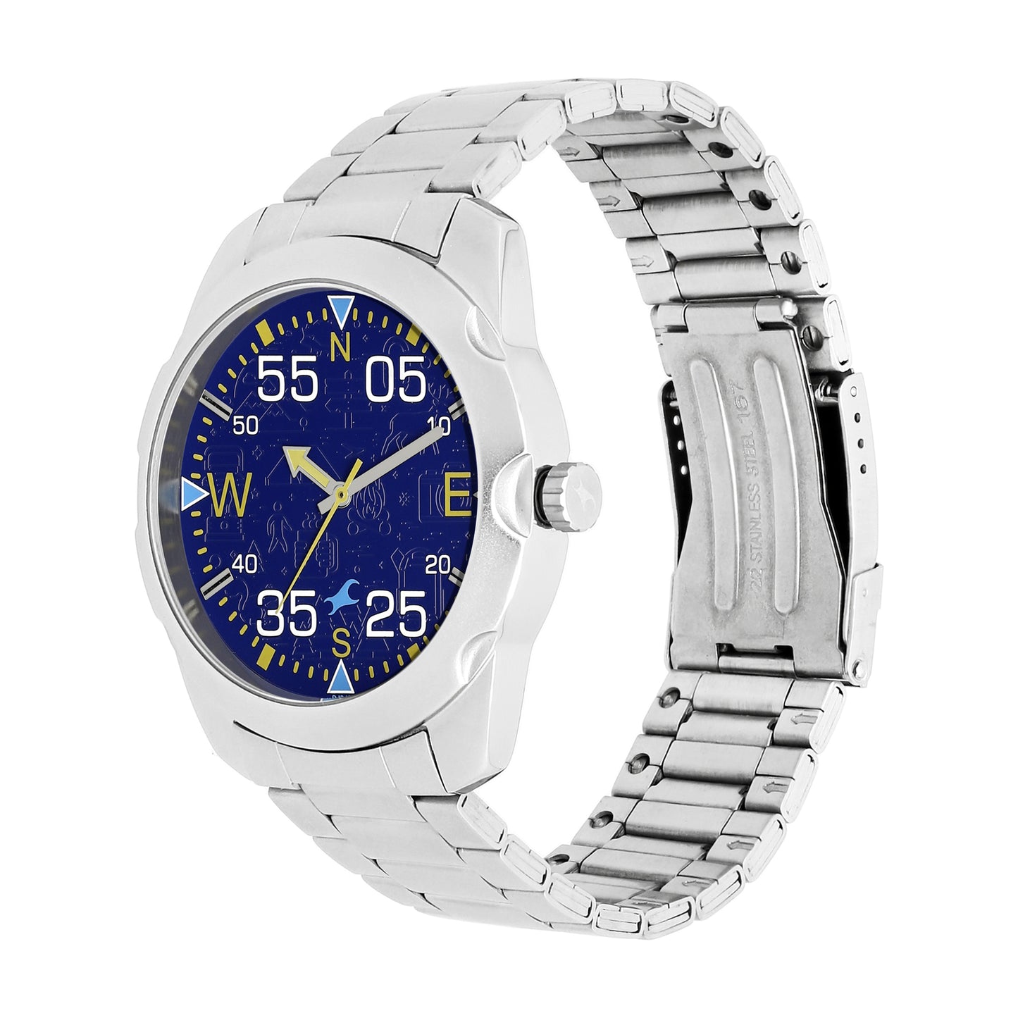 Road Trip Purple Dial Stainless Steel Strap Watch (3123SM06)