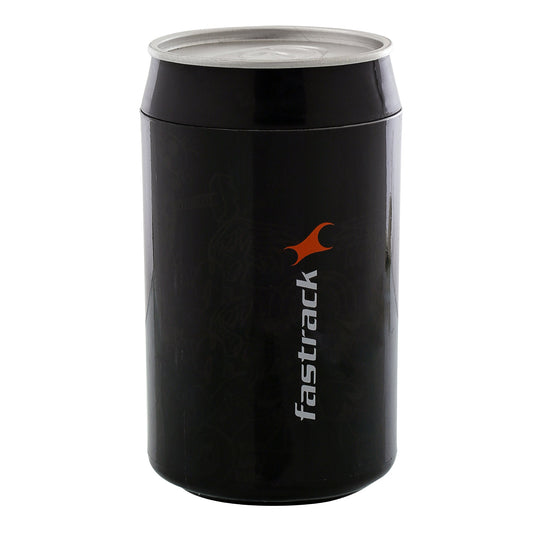 Fastrack Quartz Analog Black Dial Stainless Steel Strap Watch for Guys