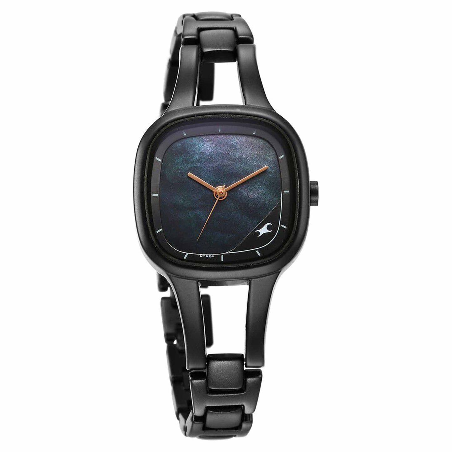 Fastrack Pulse Quartz Alog Mother Of Pearl Dial Metal Strap Watch for Girls (6147NM04)
