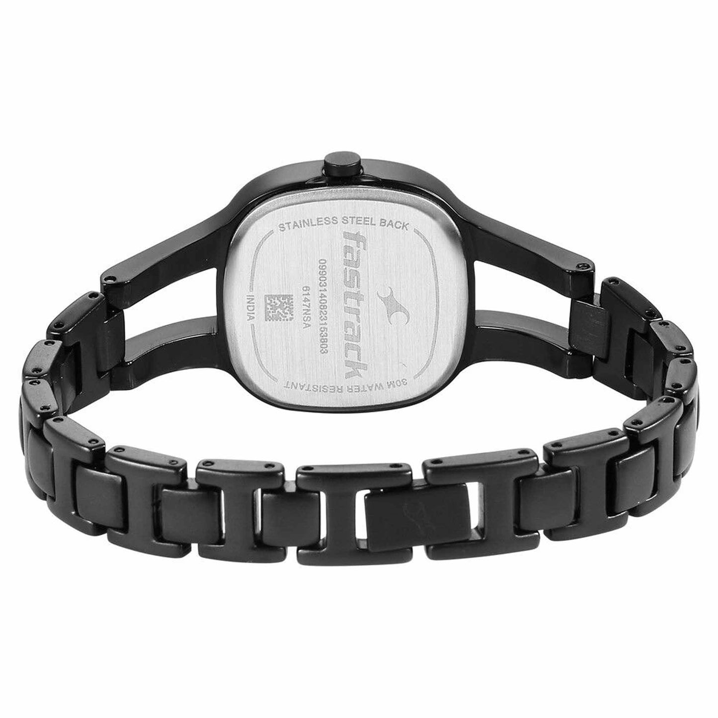 Fastrack Pulse Quartz Alog Mother Of Pearl Dial Metal Strap Watch for Girls (6147NM04)
