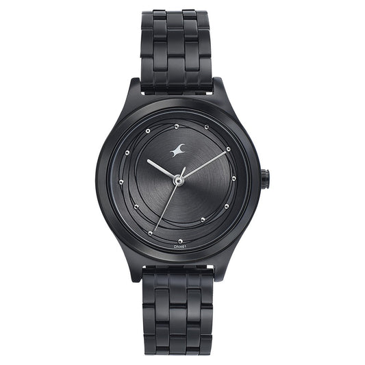 Fastrack Style Up Grey Dial Stainless Steel Strap Watch for Girls