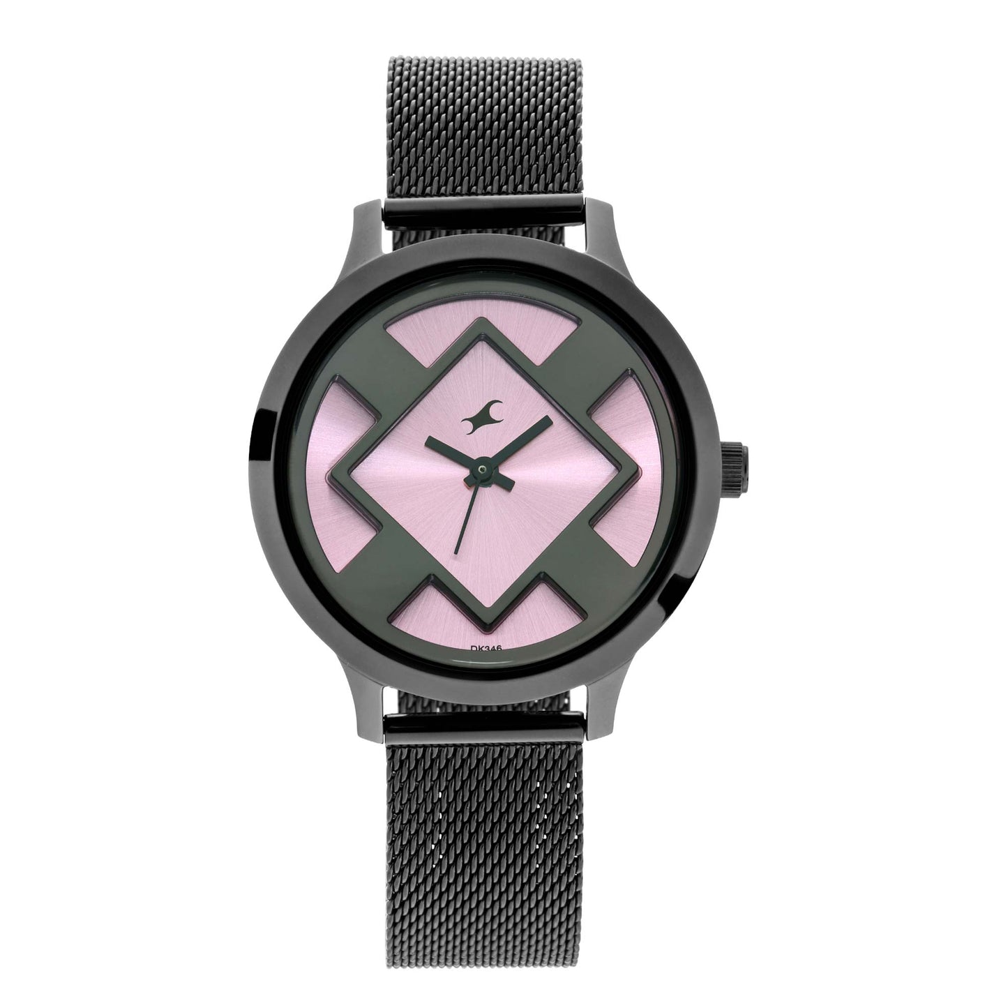 Eccentrics Watch - Pink dial and Mesh Metal Strap (6210NM02)