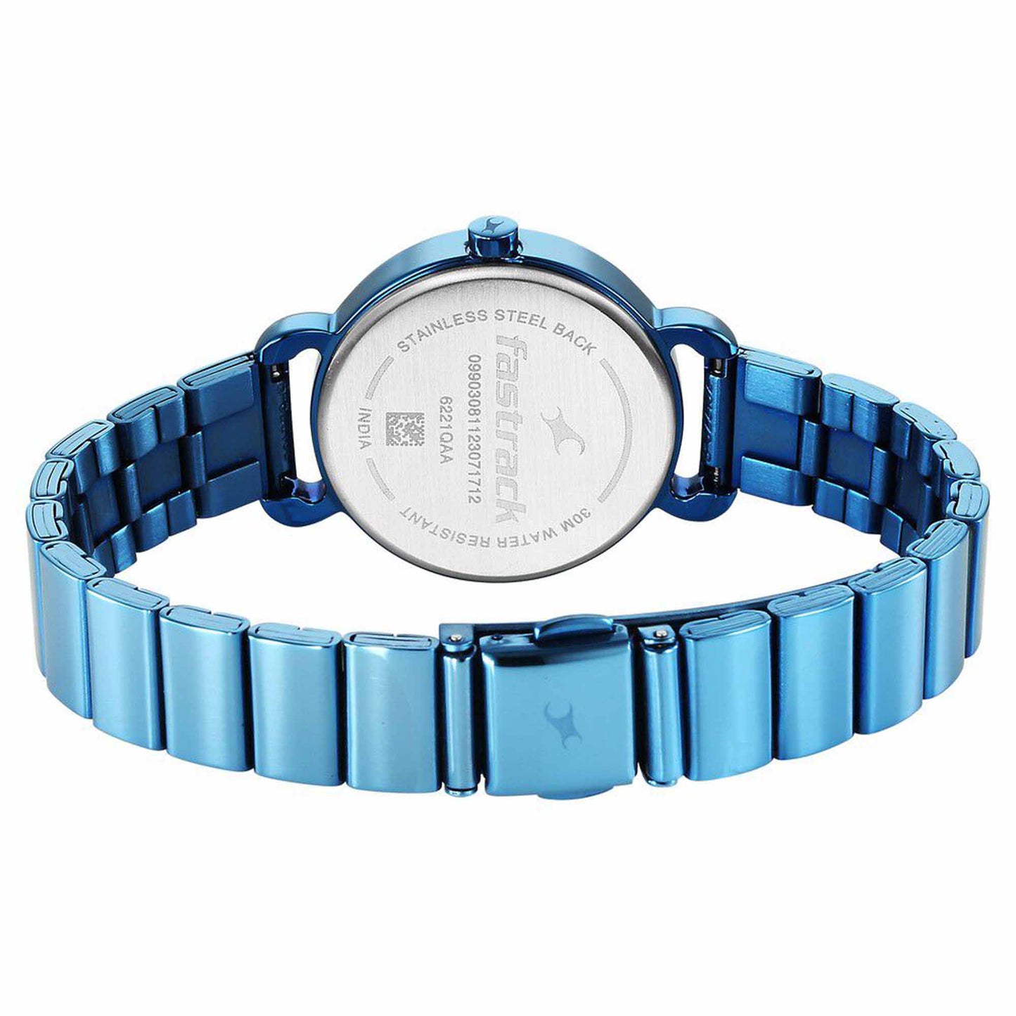 Fastrack Pulse Brown Dial Blue Stainless Steel Strap Analog Watch for Women