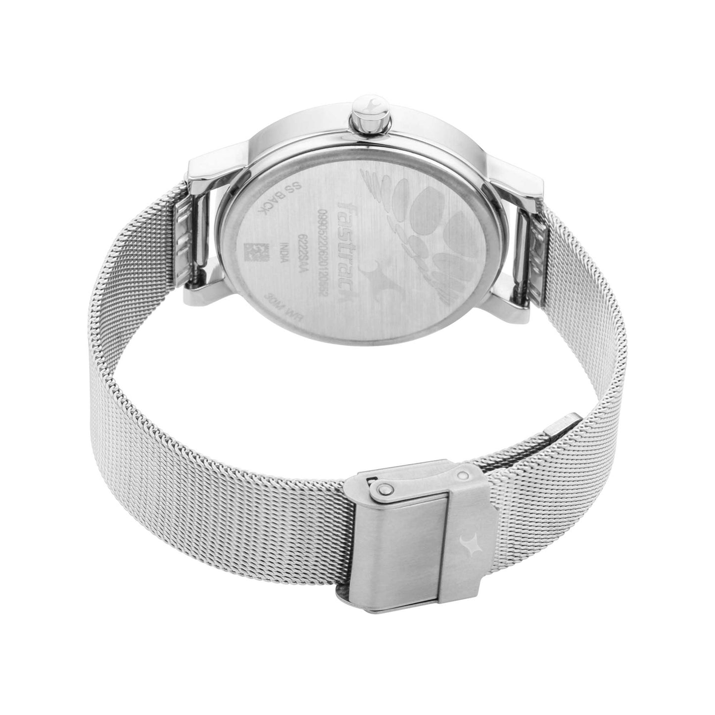 Fastrack Animal Print Watch with Silver with Rose Gold pattern on Dial (6222SM03)