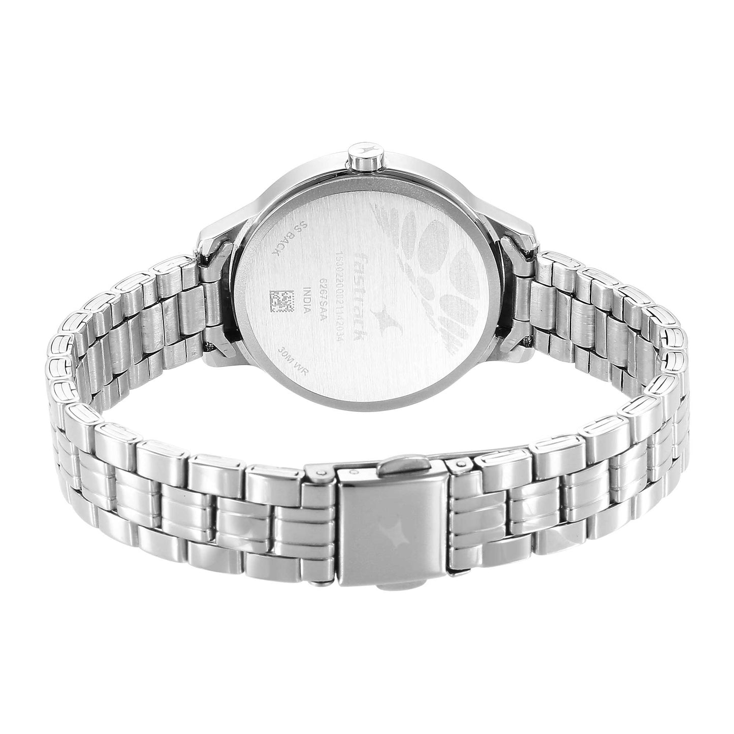 Fastrack Stunners Quartz Alog Pink Dial Metal Strap Watch for Girls