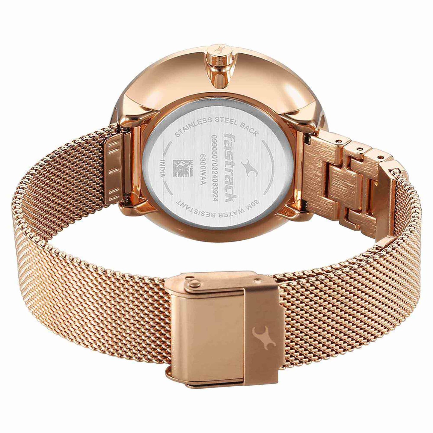 Fastrack Fleek Quartz Analog Green Dial Stainless Steel Strap Watch for Girls