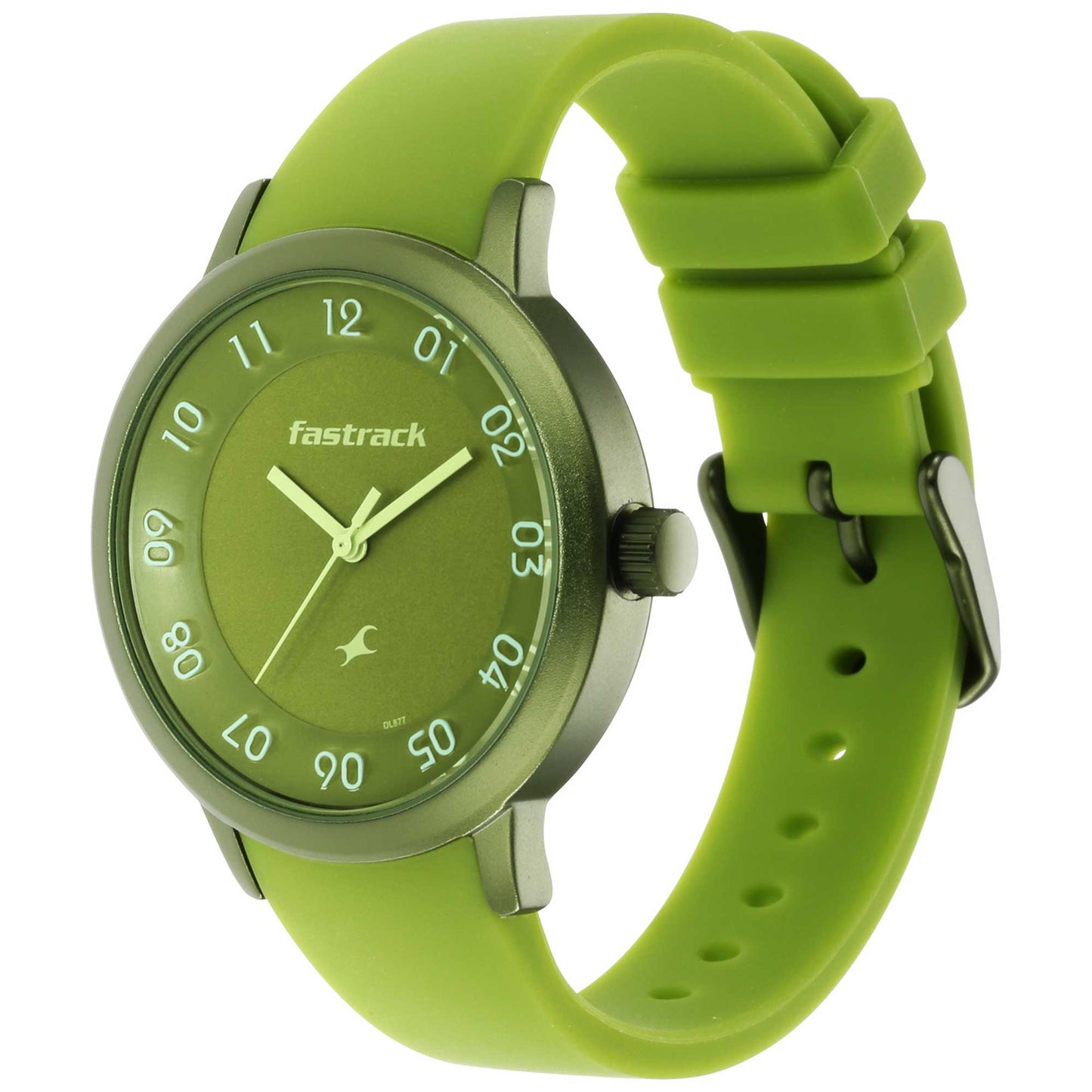 Pop Colours Green Dial Silicon Strap Watch for Girls (68025AP04)