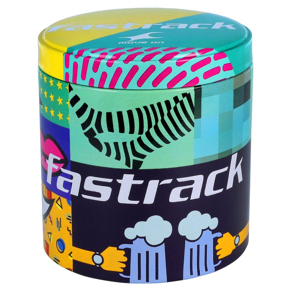 Fastrack Glitch Quartz Analog Rose Gold Dial Metal Strap Watch for Girls